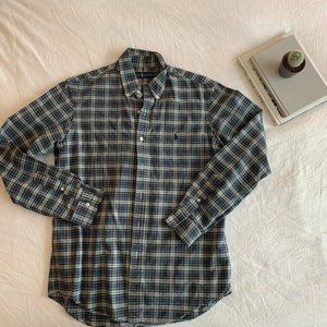 Ralph Lauren long sleeve polo in green plaid